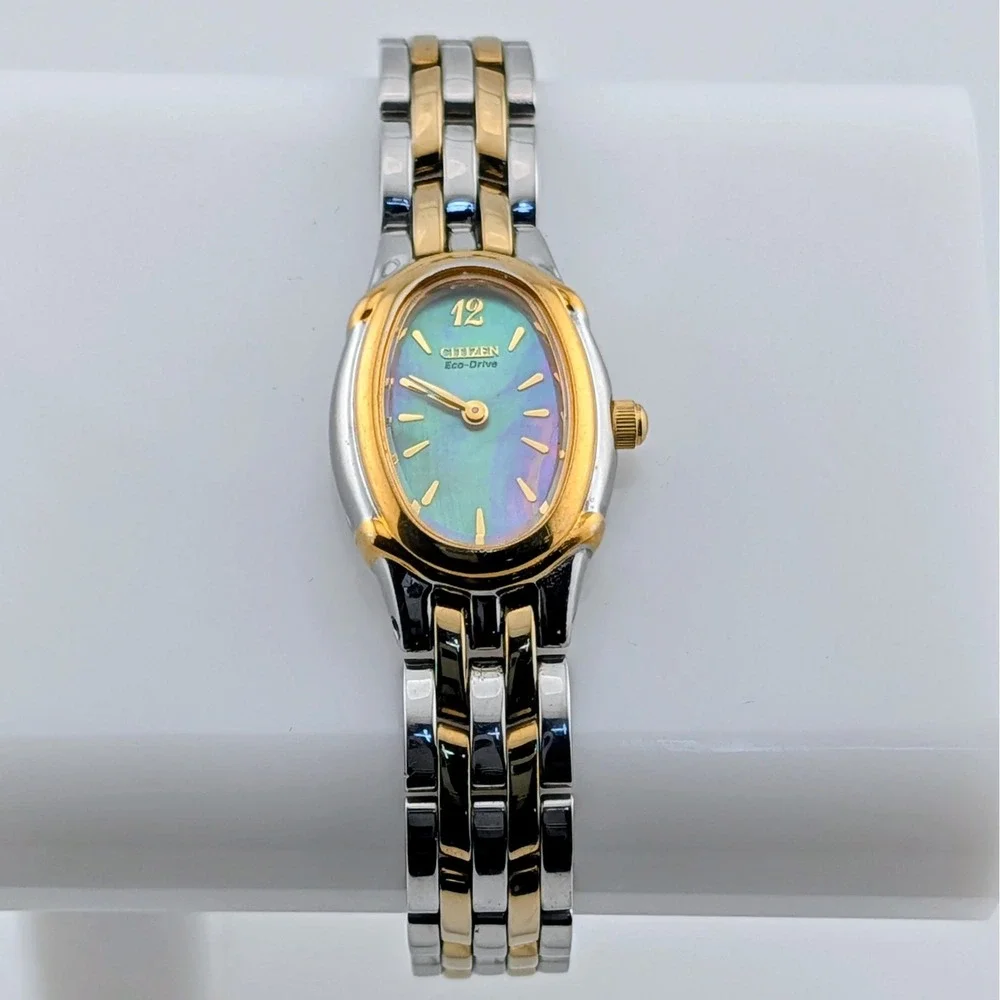 Citizen Eco-Drive B020-H23923Y Two Tone MOP Dial Watch New Capacitor 18mm 6